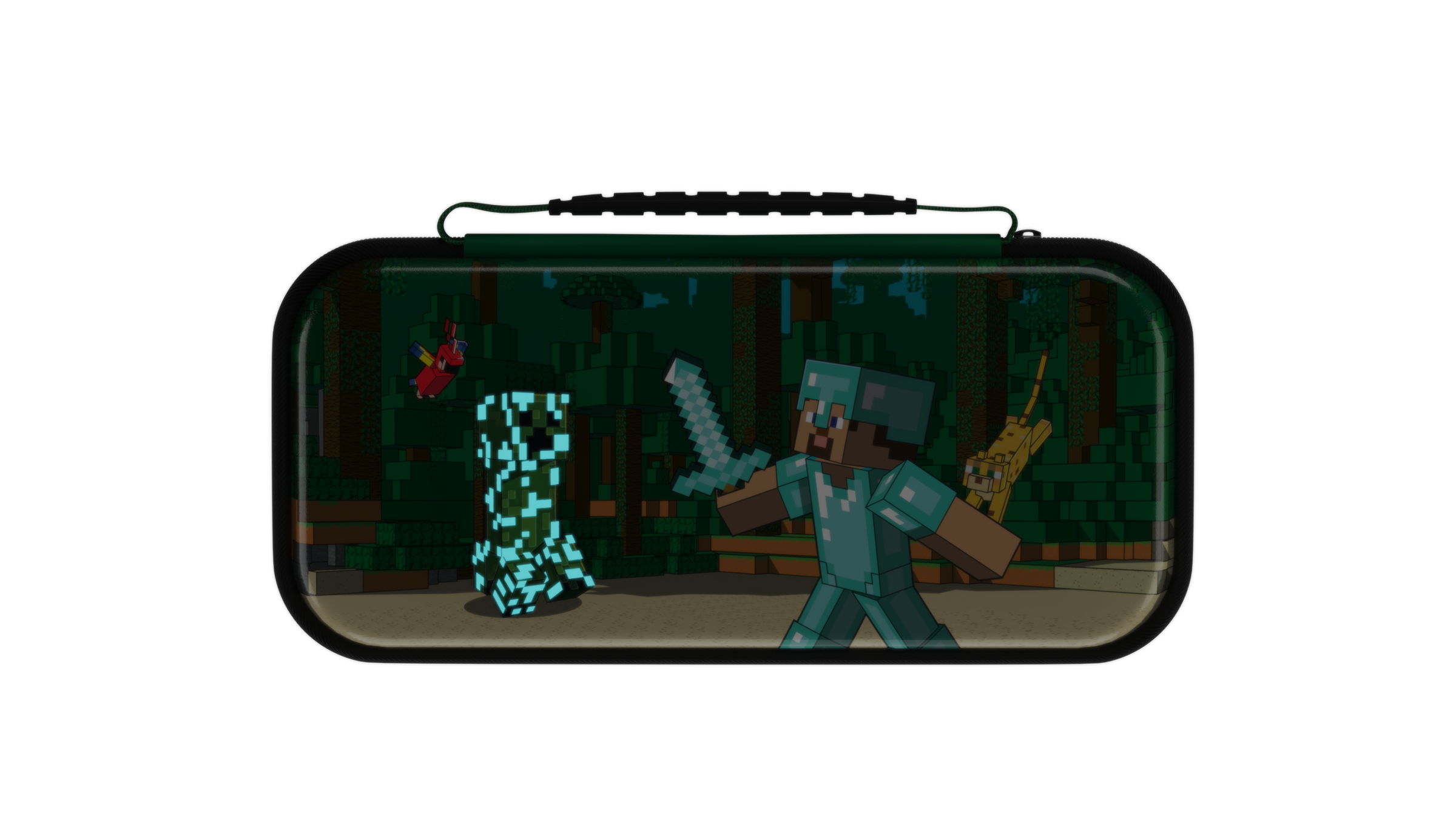 Controller - PDP REALMz Wireless-ontroller: Minecraft Forest Biome + Travel-ase Plus Minecraft Forest Battle for Nintendo Switch Bundle - Image 5
