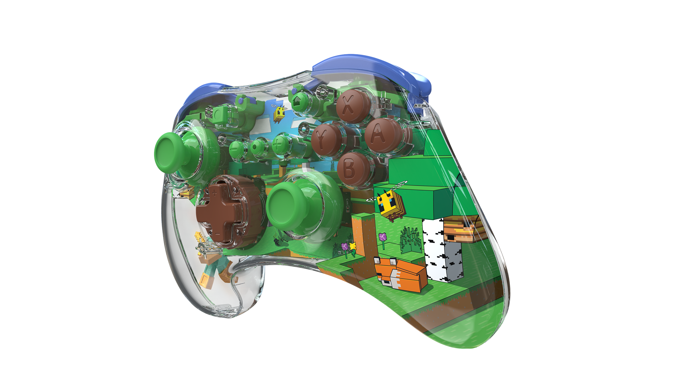 Controller - PDP REALMz Wireless-ontroller: Minecraft Forest Biome + Travel-ase Plus Minecraft Forest Battle for Nintendo Switch Bundle - Image 4